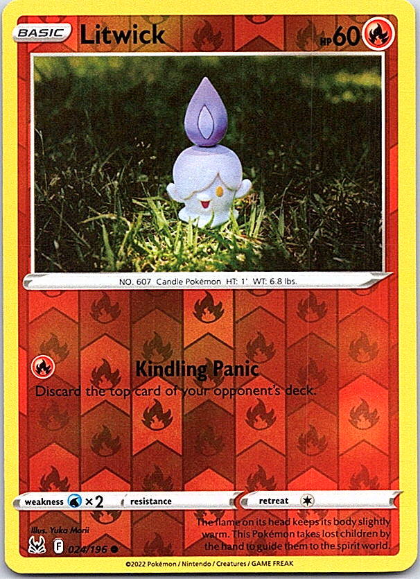 Litwick Reverse Holo Common SWSH11: Lost Origin 024/196 NM