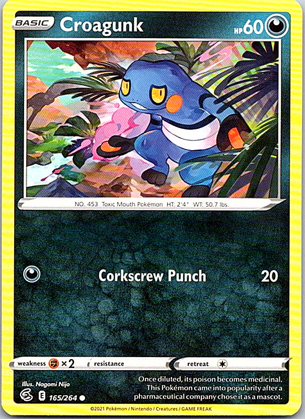 Croagunk Common SWSH08: Fusion Strike 165/264 NM