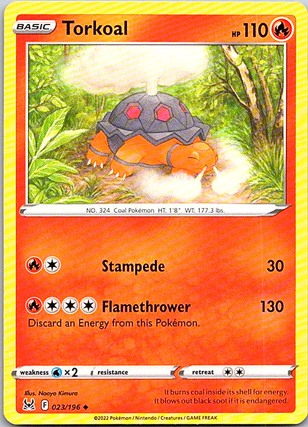 Torkoal Uncommon SWSH11: Lost Origin 023/196 NM