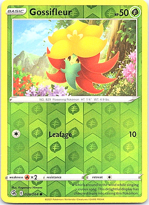 Gossifleur Reverse Holo Common SWSH08: Fusion Strike 024/264 NM