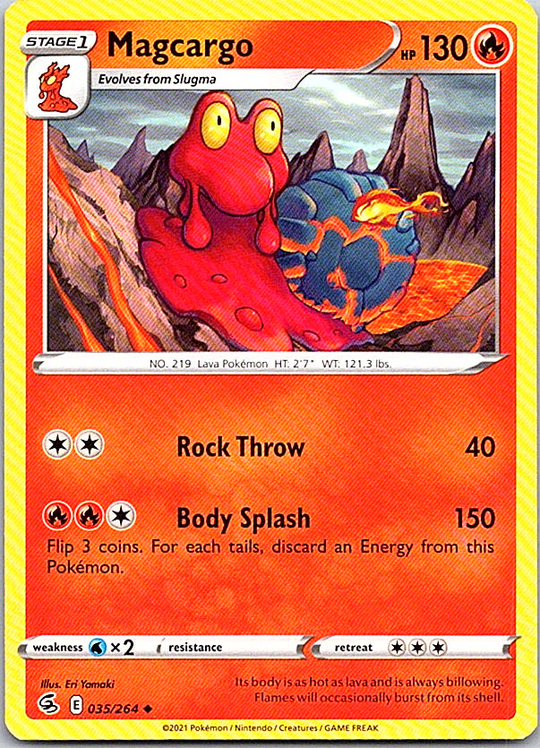 Magcargo Uncommon SWSH08: Fusion Strike 035/264 NM
