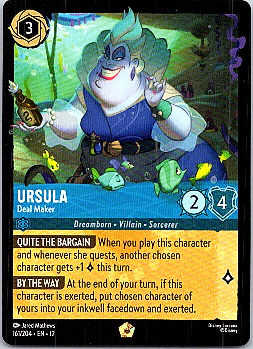 Ursula - Deal Maker Legendary Wilds Unknown 161/204 NM