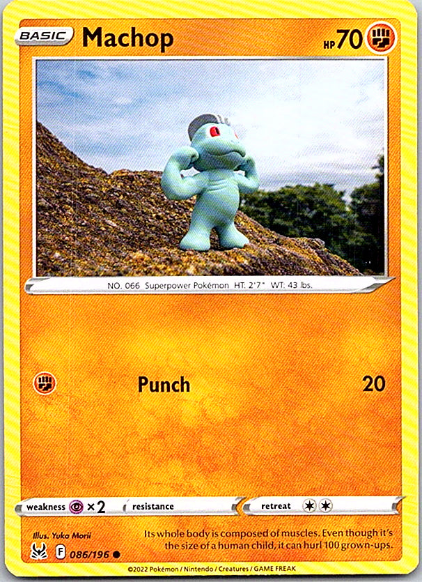 Machop Common SWSH11: Lost Origin 086/196 NM