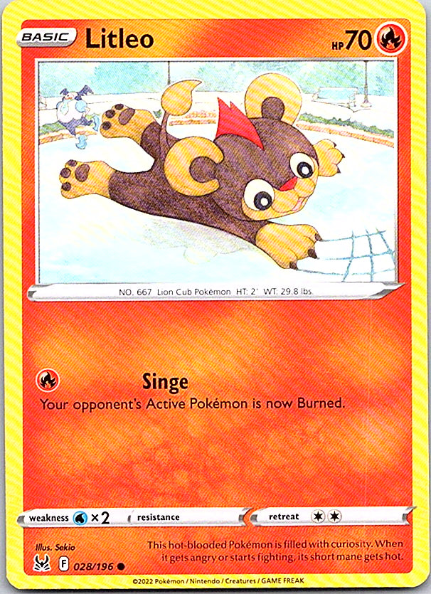Litleo Common SWSH11: Lost Origin 028/196 NM