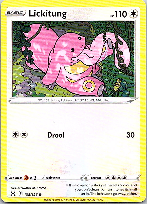 Lickitung Common SWSH11: Lost Origin 138/196 NM