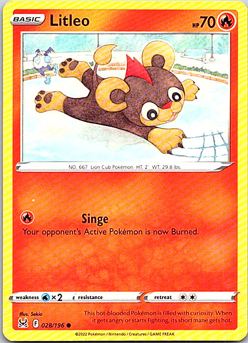 Litleo Common SWSH11: Lost Origin 028/196 NM