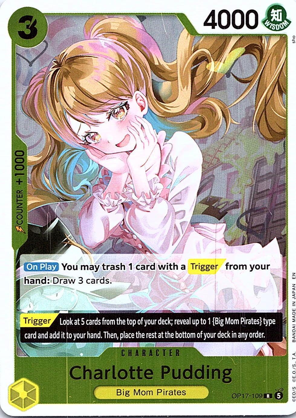 Charlotte Pudding OP17-109 R foil English One Piece Card Game single card