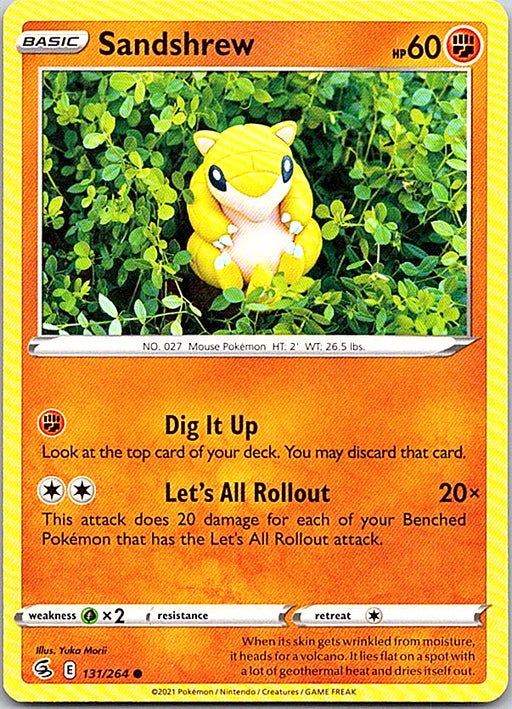 Sandshrew Common SWSH08: Fusion Strike 131/264 NM