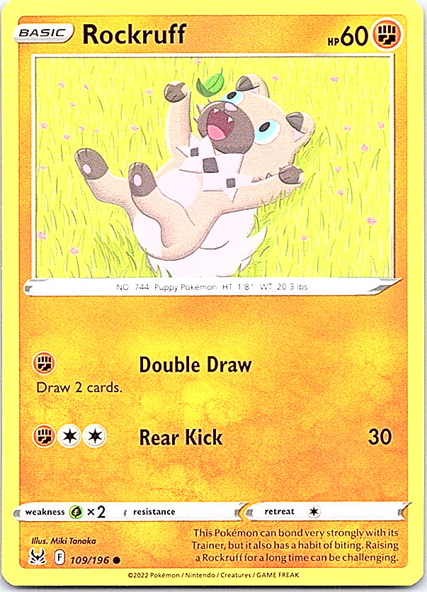 Rockruff Common SWSH11: Lost Origin 109/196 NM