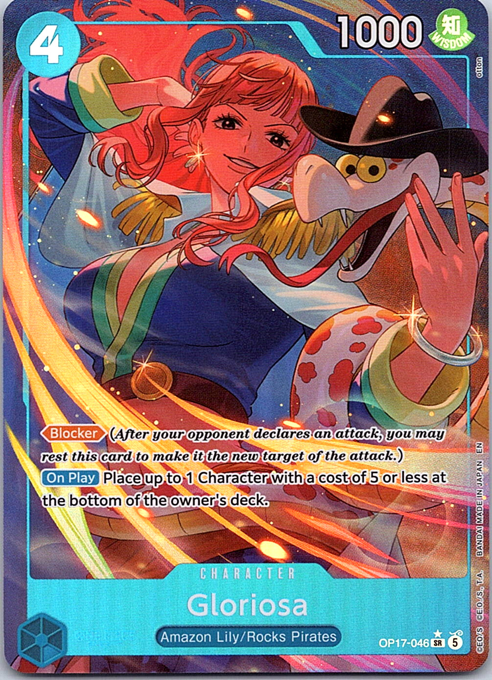Gloriosa (Alternate Art) Foil SR The World's Strongest Warriors OP17-046 NM