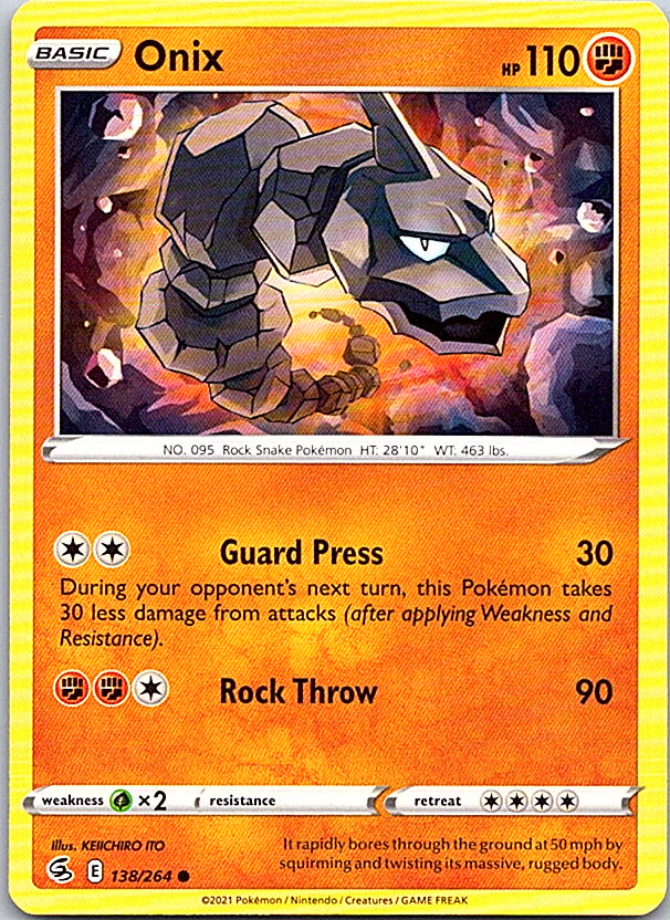 Onix Common SWSH08: Fusion Strike 138/264 NM