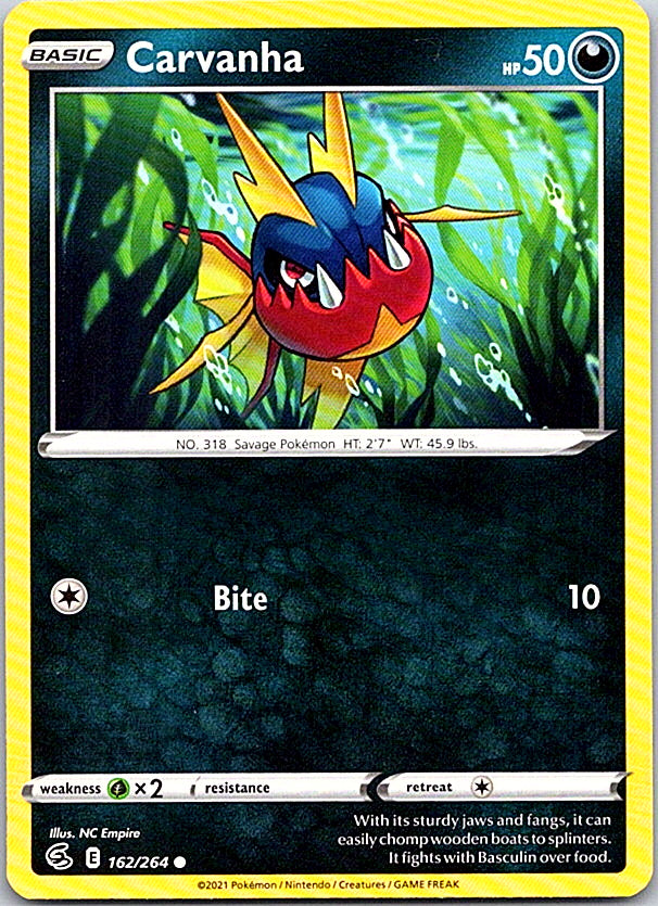 Carvanha Common SWSH08: Fusion Strike 162/264 NM