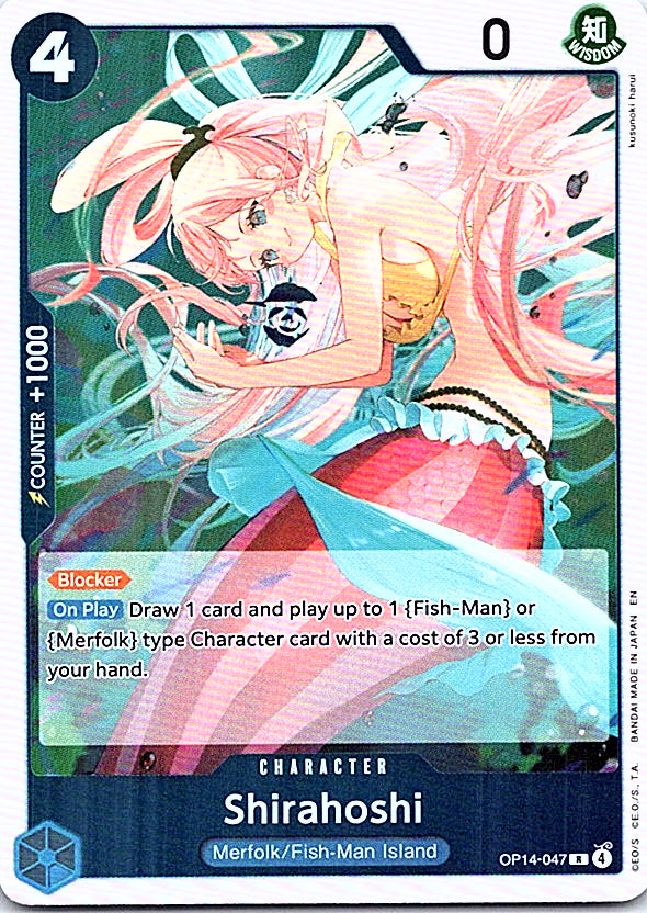 Shirahoshi Foil R The Azure Sea's Seven OP14-047 NM