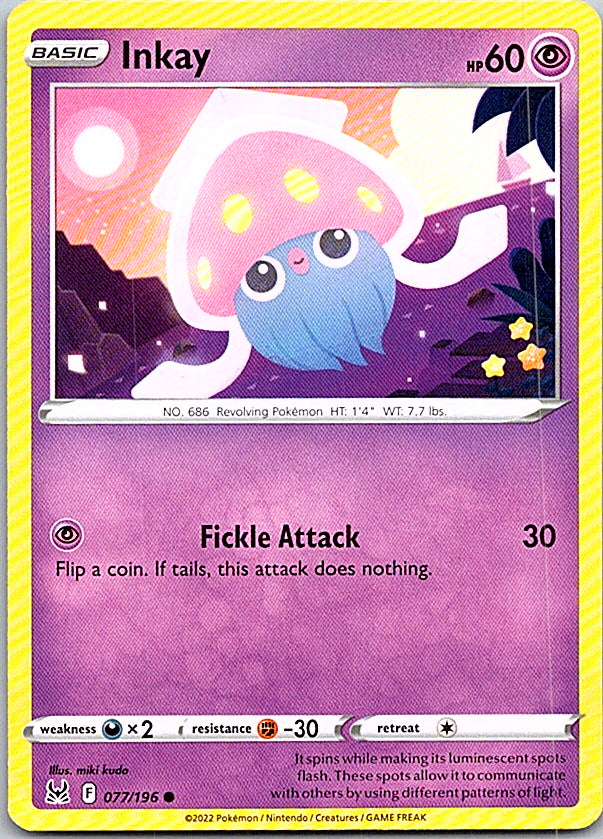 Inkay (077) Common SWSH11: Lost Origin 077/196 NM