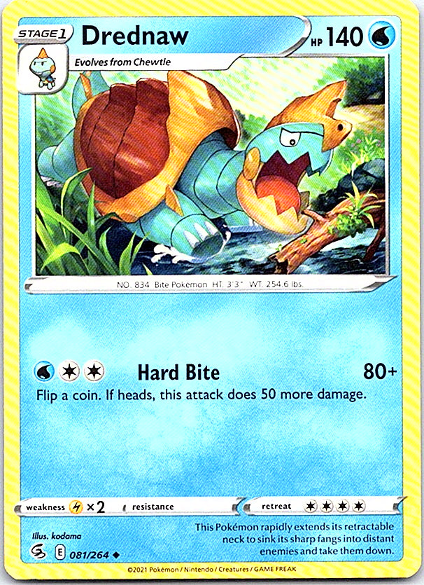 Drednaw Uncommon SWSH08: Fusion Strike 081/264 NM