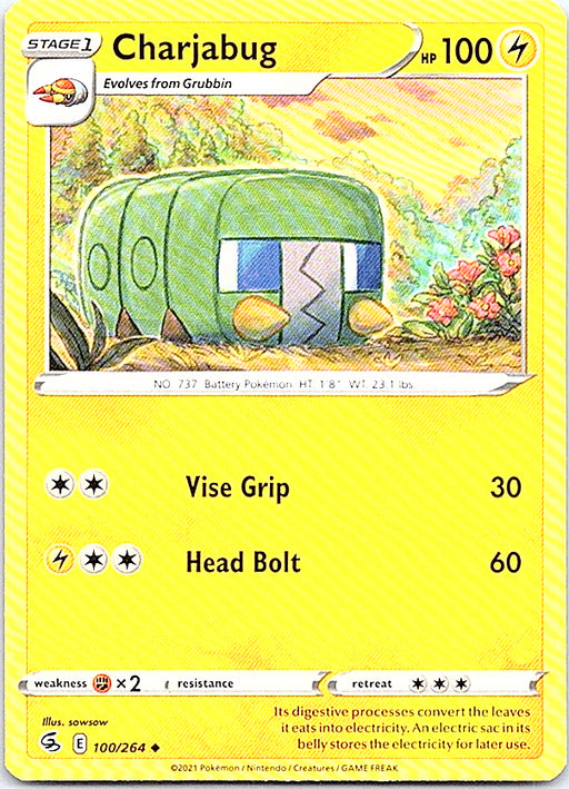Charjabug Uncommon SWSH08: Fusion Strike 100/264 NM