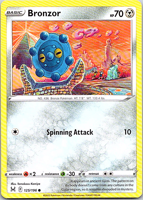 Bronzor Common SWSH11: Lost Origin 125/196 NM