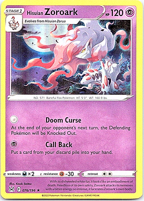 Hisuian Zoroark (Gamestop Exclusive) Holo Promo Miscellaneous Cards & Products 076/196 NM