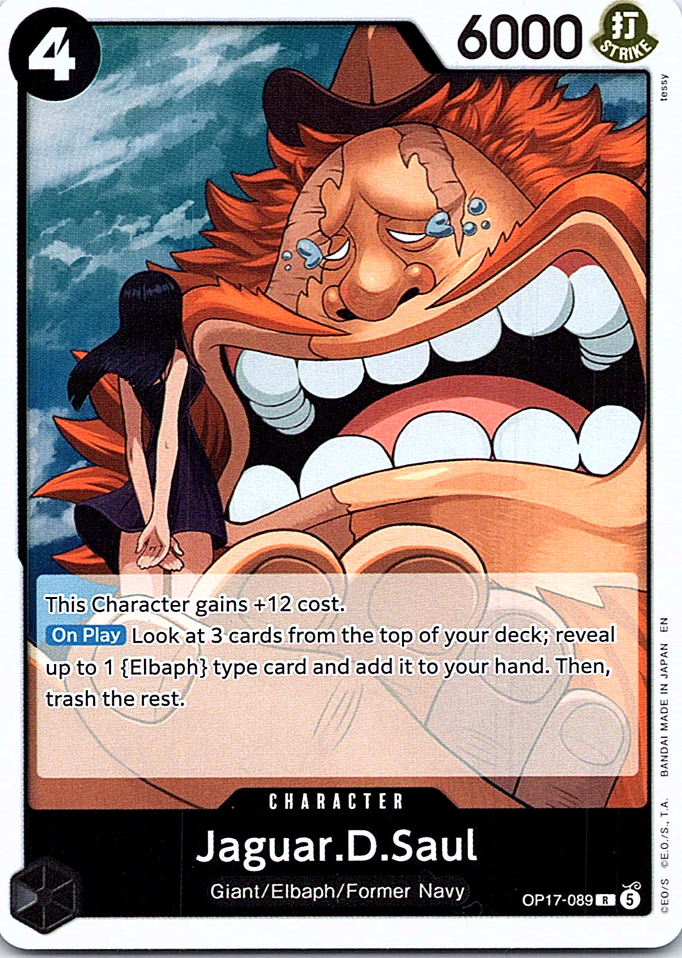 Jaguar.D.Saul OP17-089 R foil English One Piece Card Game single card