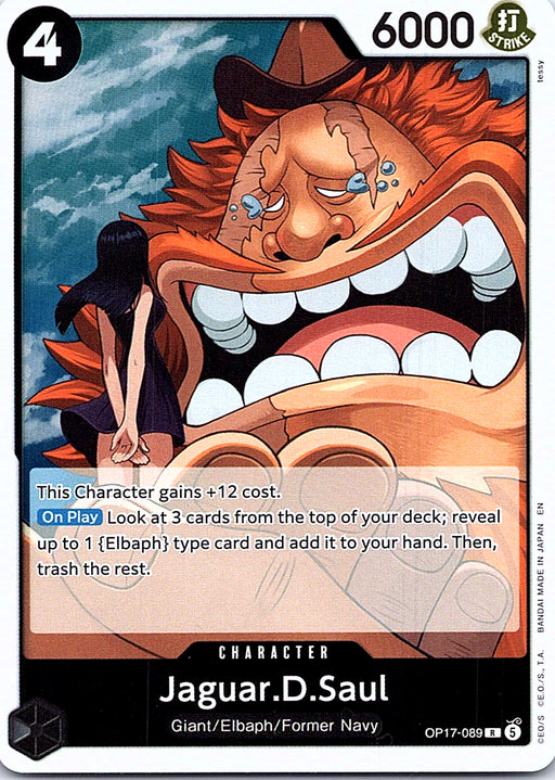 Jaguar.D.Saul OP17-089 R foil English One Piece Card Game single card