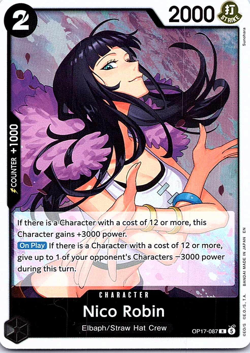 Nico Robin OP17-087 R foil English One Piece Card Game single card
