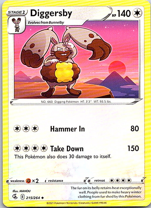 Diggersby Uncommon SWSH08: Fusion Strike 215/264 NM