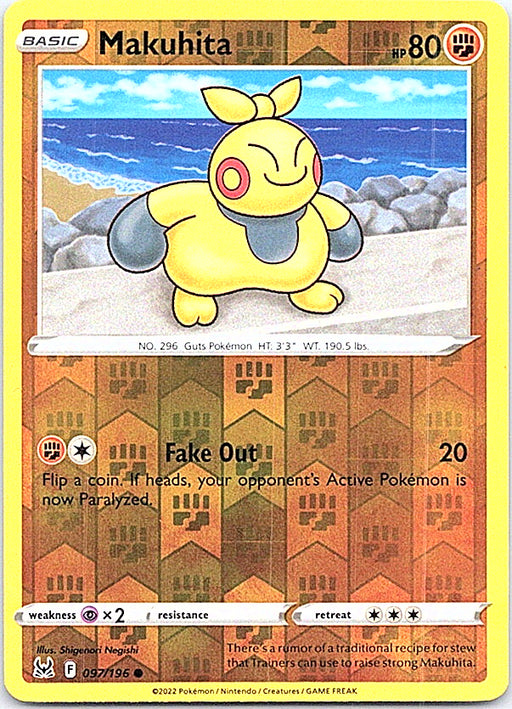 Makuhita Reverse Holo Common SWSH11: Lost Origin 097/196 NM