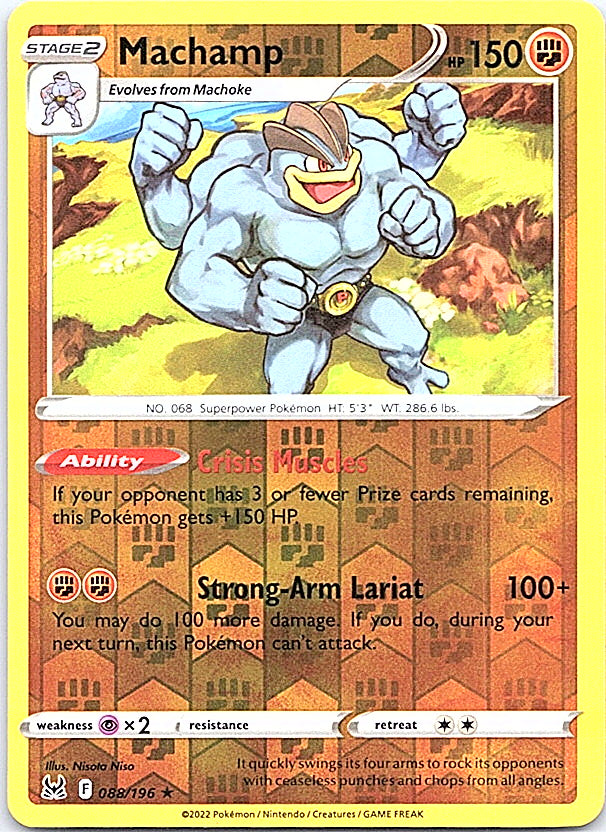 Machamp Reverse Holo Holo Rare SWSH11: Lost Origin 088/196 NM