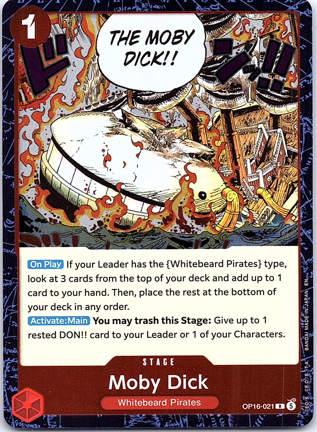 Moby Dick Foil R The Time of Battle OP16-021 NM
