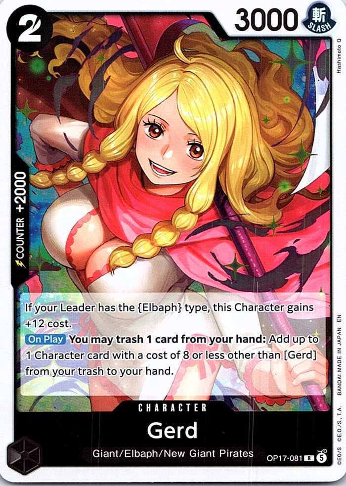 Gerd OP17-081 R foil English One Piece Card Game single card