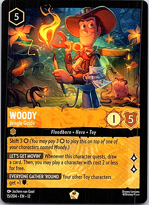 Woody - Jungle Guide Cold Foil Legendary Wilds Unknown 15/204 NM