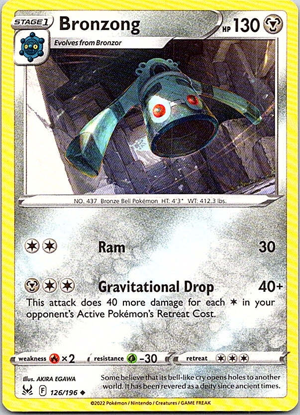 Bronzong Uncommon SWSH11: Lost Origin 126/196 NM