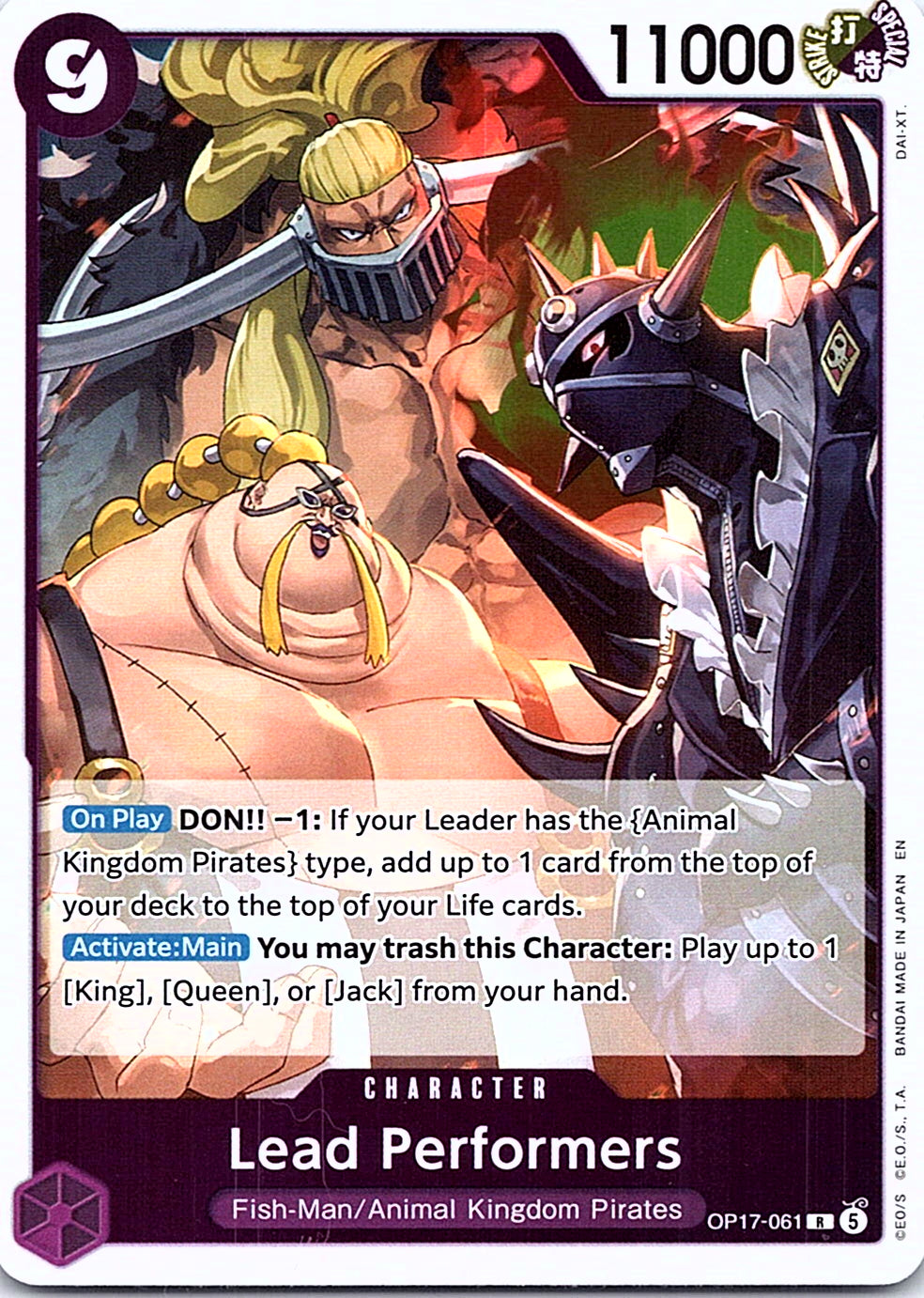 Lead Performers OP17-061 R foil English One Piece Card Game single card