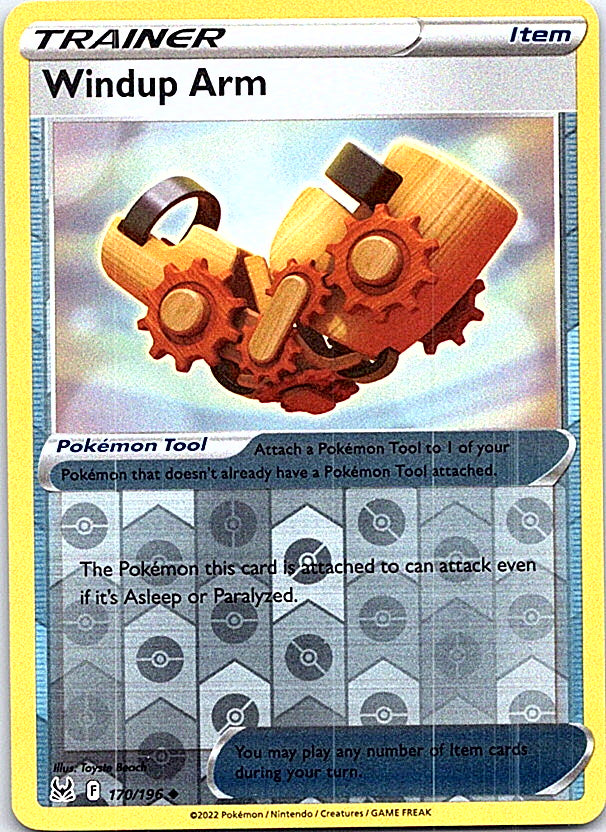 Windup Arm Reverse Holo Uncommon SWSH11: Lost Origin 170/196 NM