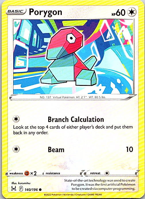 Porygon Common SWSH11: Lost Origin 140/196 NM