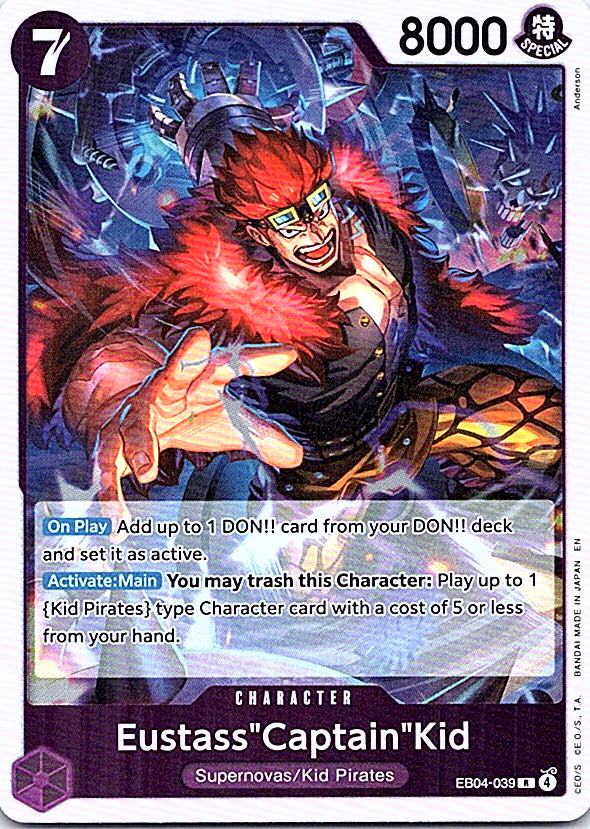 Eustass"Captain"Kid Foil R The Azure Sea's Seven EB04-039 NM