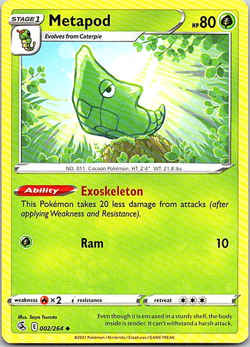Metapod Uncommon SWSH08: Fusion Strike 002/264 NM
