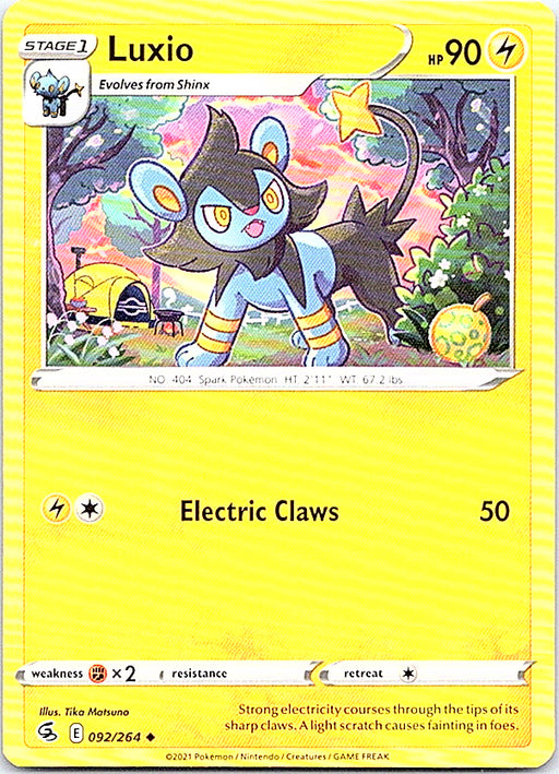 Luxio Uncommon SWSH08: Fusion Strike 092/264 NM