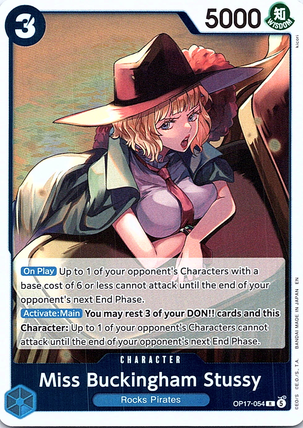 Miss Buckingham Stussy OP17-054 R foil English One Piece Card Game single card