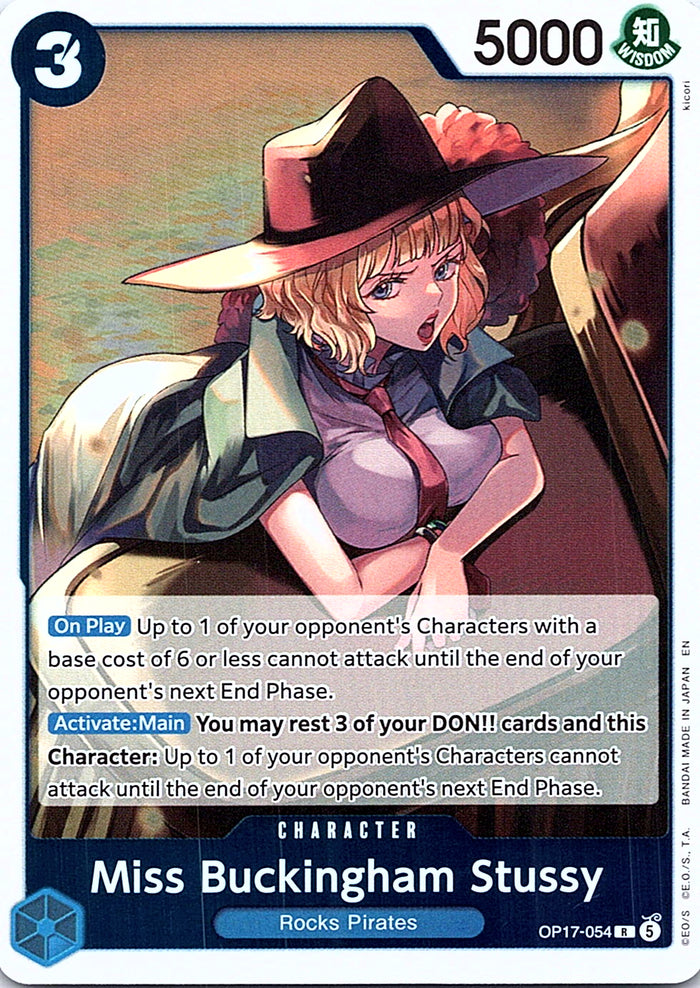Miss Buckingham Stussy OP17-054 R foil English One Piece Card Game single card