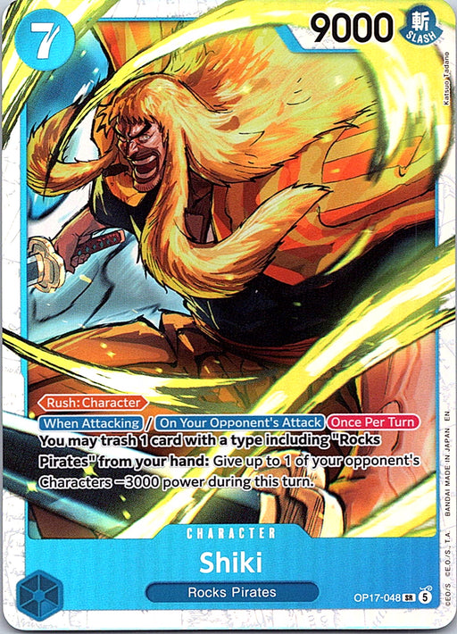 Shiki OP17-048 SR foil English One Piece Card Game single card