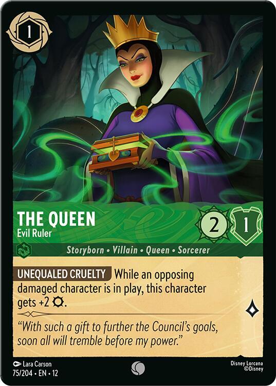 The Queen - Evil Ruler Cold Foil Common Wilds Unknown 75/204 NM