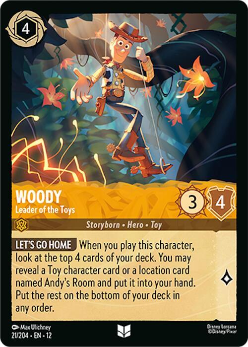 Woody - Leader of the Toys Cold Foil Uncommon Wilds Unknown 21/204 NM