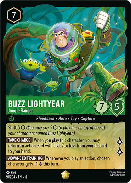 Buzz Lightyear - Jungle Ranger Cold Foil Legendary Wilds Unknown 91/204 NM