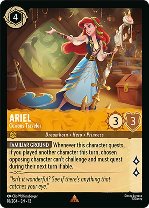 Ariel - Curious Traveler Cold Foil Rare Wilds Unknown 18/204 NM