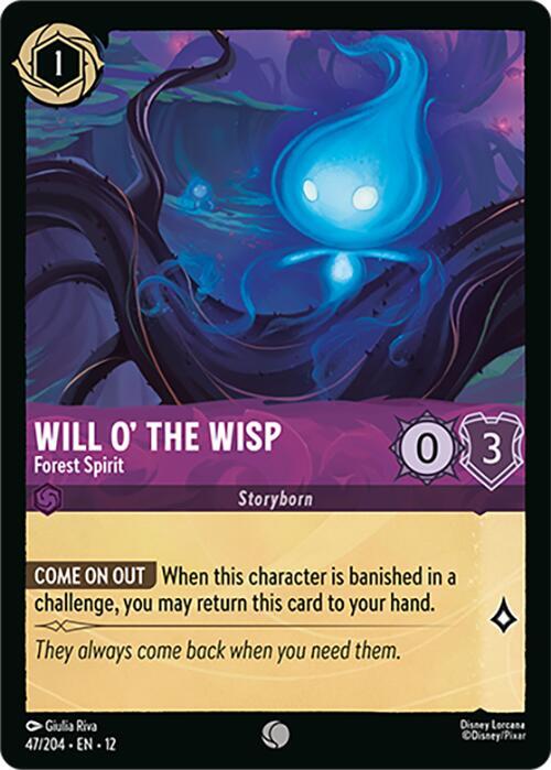 Will o' the Wisp - Forest Spirit Cold Foil Common Wilds Unknown 47/204 NM