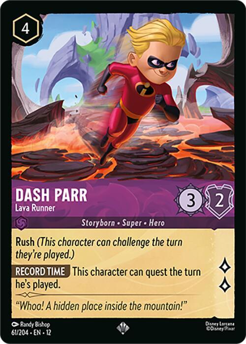 Dash Parr - Lava Runner Cold Foil Super Rare Wilds Unknown 61/204 NM