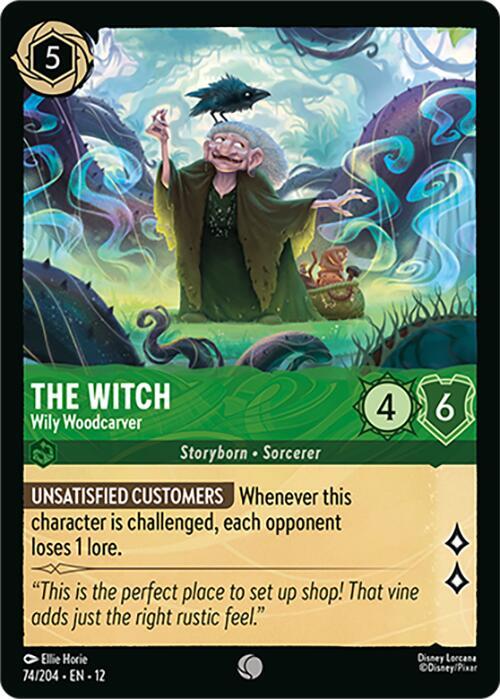 The Witch - Wily Woodcarver Cold Foil Common Wilds Unknown 74/204 NM