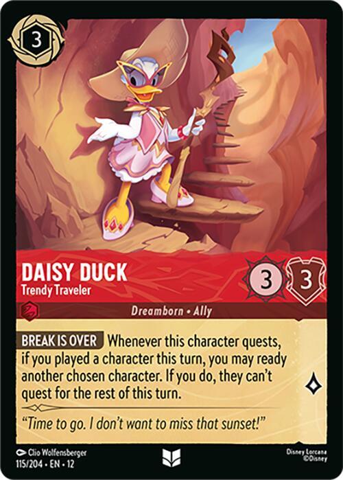 Daisy Duck - Trendy Traveler Cold Foil Uncommon Wilds Unknown 115/204 NM