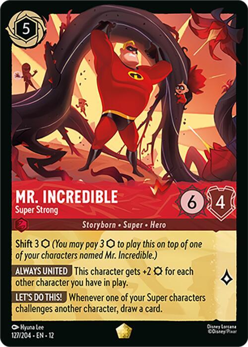 Mr. Incredible - Super Strong Cold Foil Legendary Wilds Unknown 127/204 NM